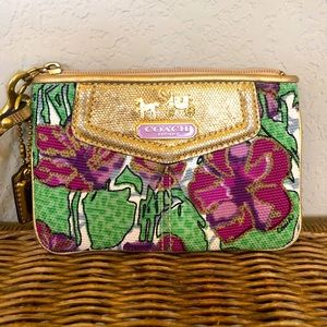 Coach Floral Wristlet